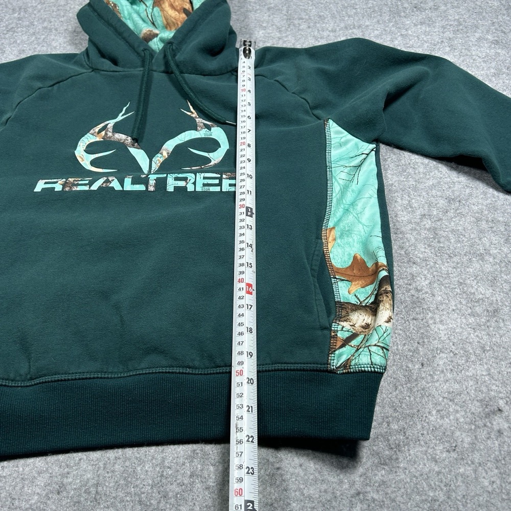 Realtree Hoodie Pullover Mens Size Small Teal Logo Camo Hunting Baggy‎ Fit - Picture 5 of 15